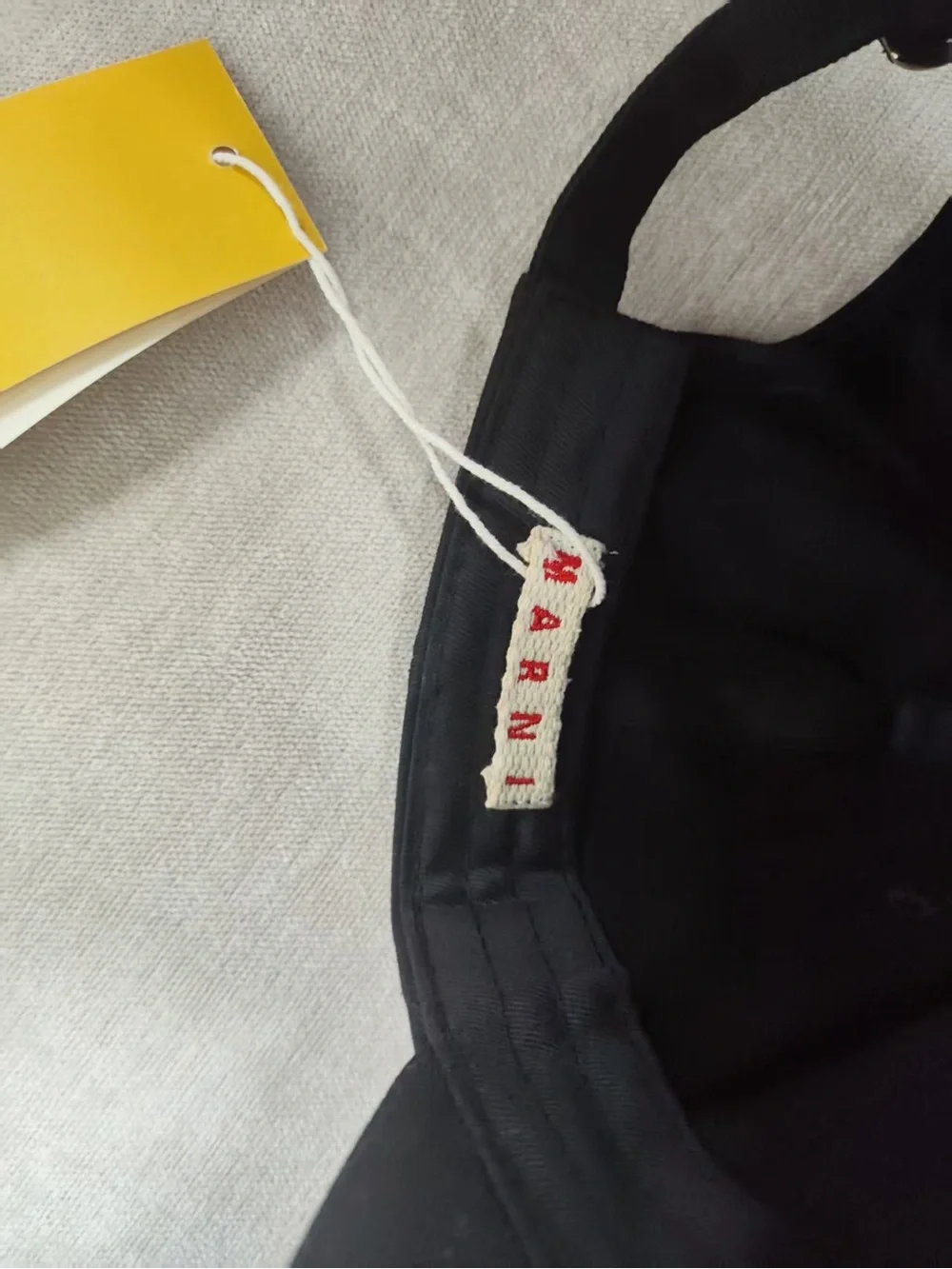 Marni Black Baseball Cap with White Logo